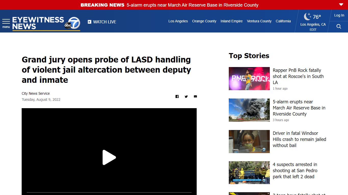 Grand jury opens probe of LASD handling of violent jail altercation ...